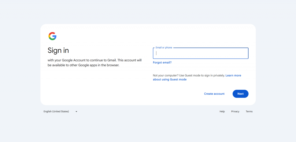 Gmail Accounts Schreenshort