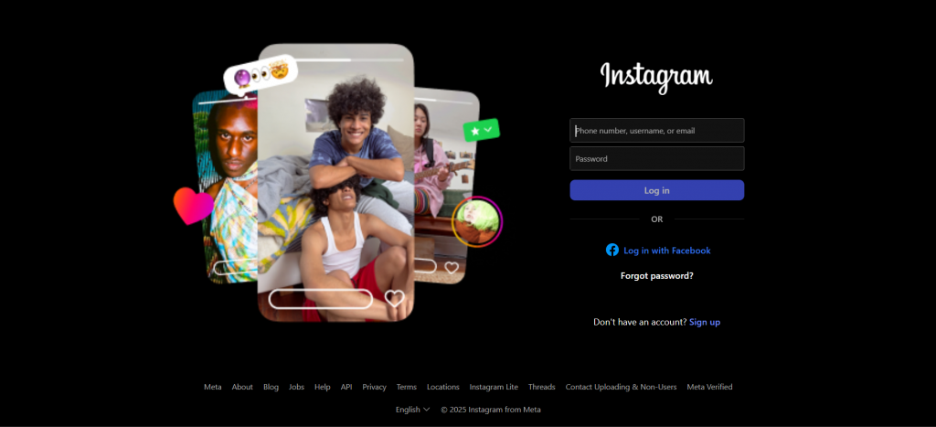 Instagram Accounts Screenshot